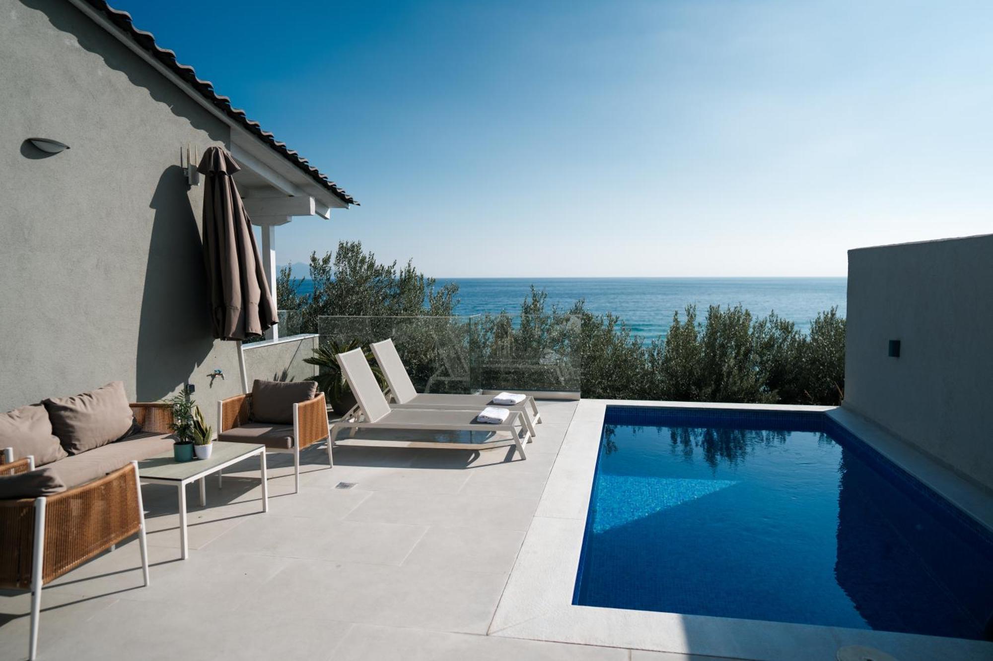 Aegean View Villa Loutra Elevtheron Bagian luar foto