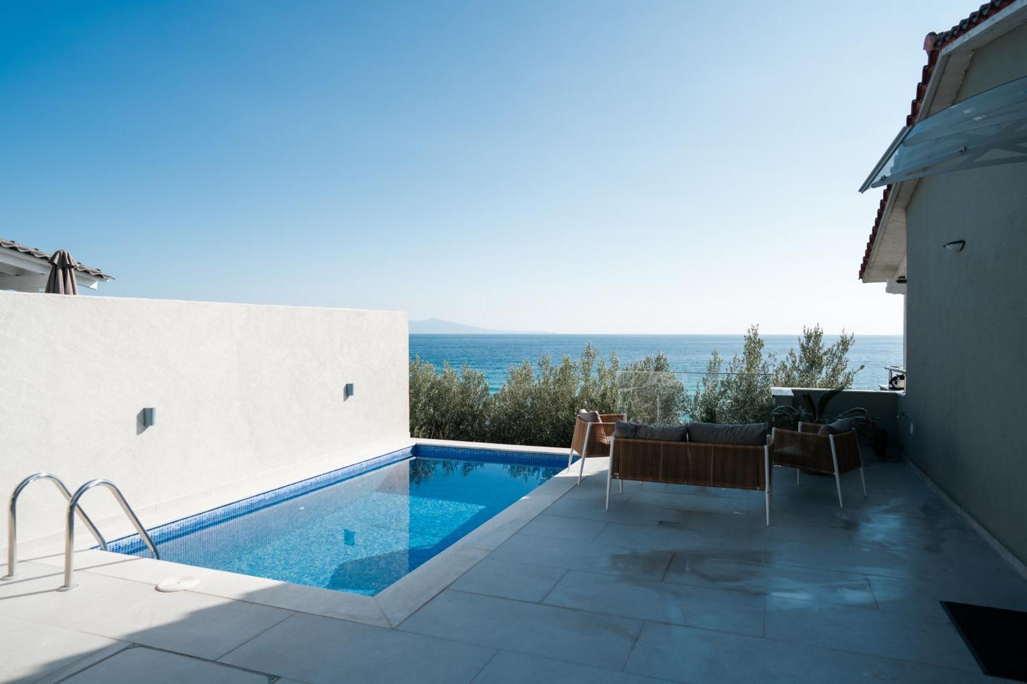 Aegean View Villa Loutra Elevtheron Bagian luar foto